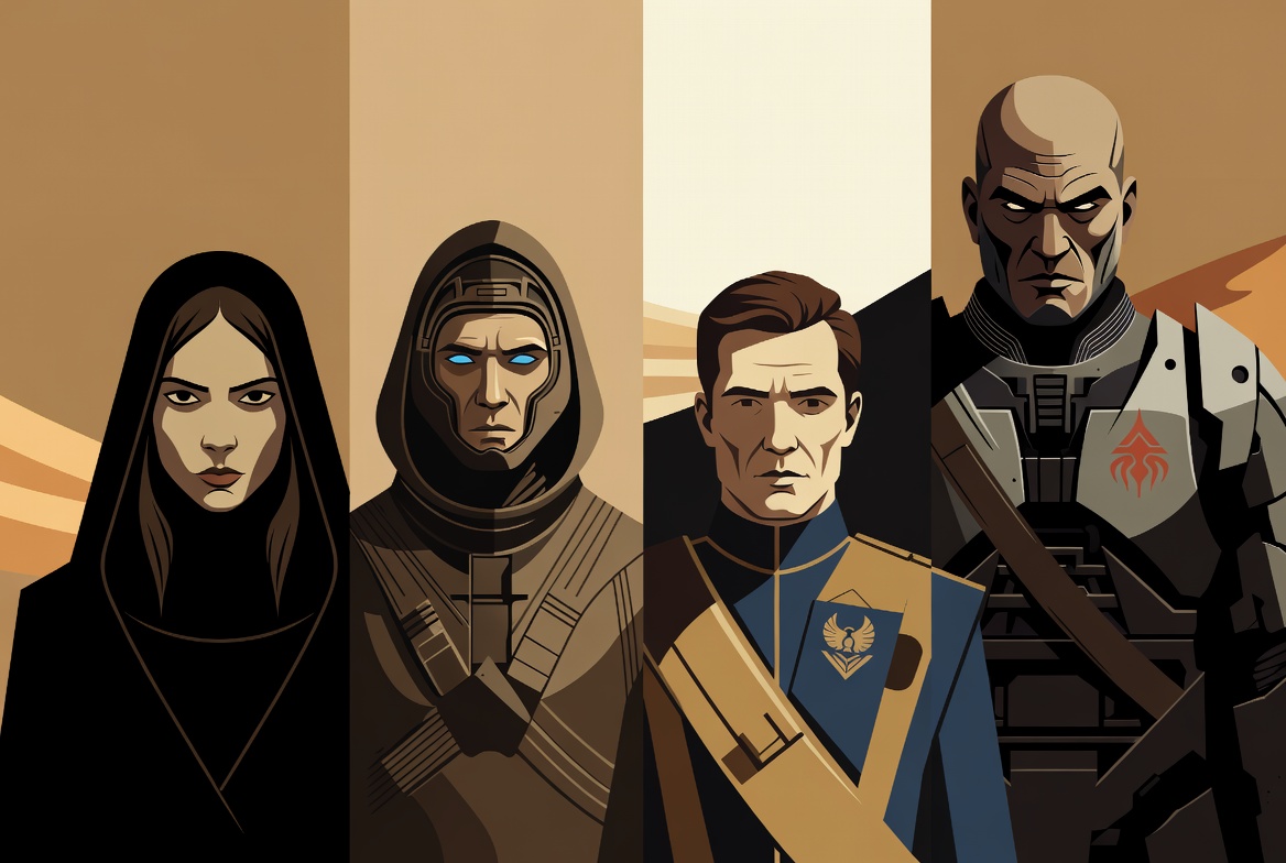 Image d'illustration des personnages de Dune dans mes inspirations
